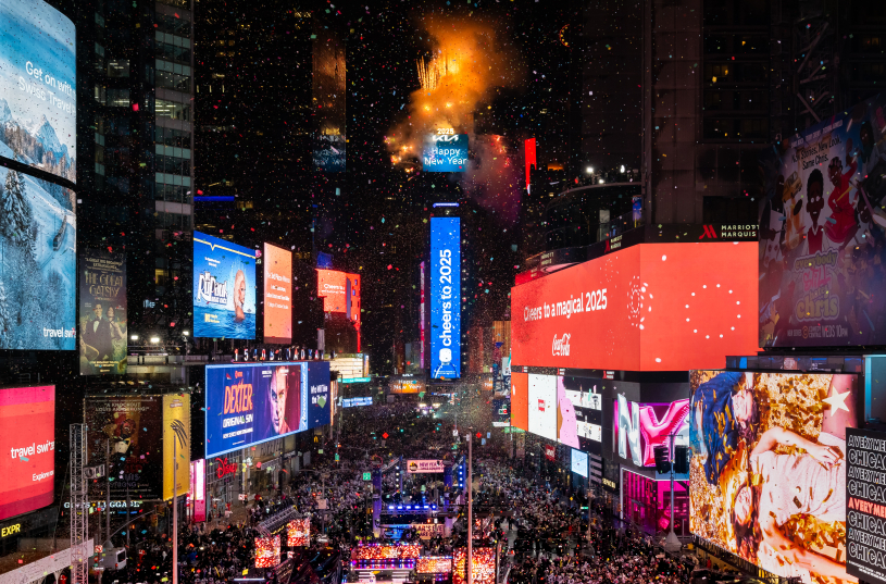 One Times Square One Times Square in New York an Silvester 2024 auf 2025